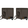 Suncast Aquawinder Auto-Rewind Hose Reel – 125-Foot, Water-Powered, Java Finish (2-Pack)