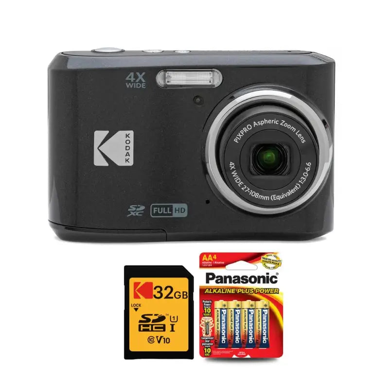 PIXPRO FZ45 Digital Camera Bundle – Includes 32GB Memory Card (Black)