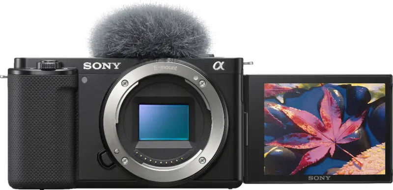 Sony Alpha ZV-E10 Mirrorless Vlog Camera, Body Only, Black