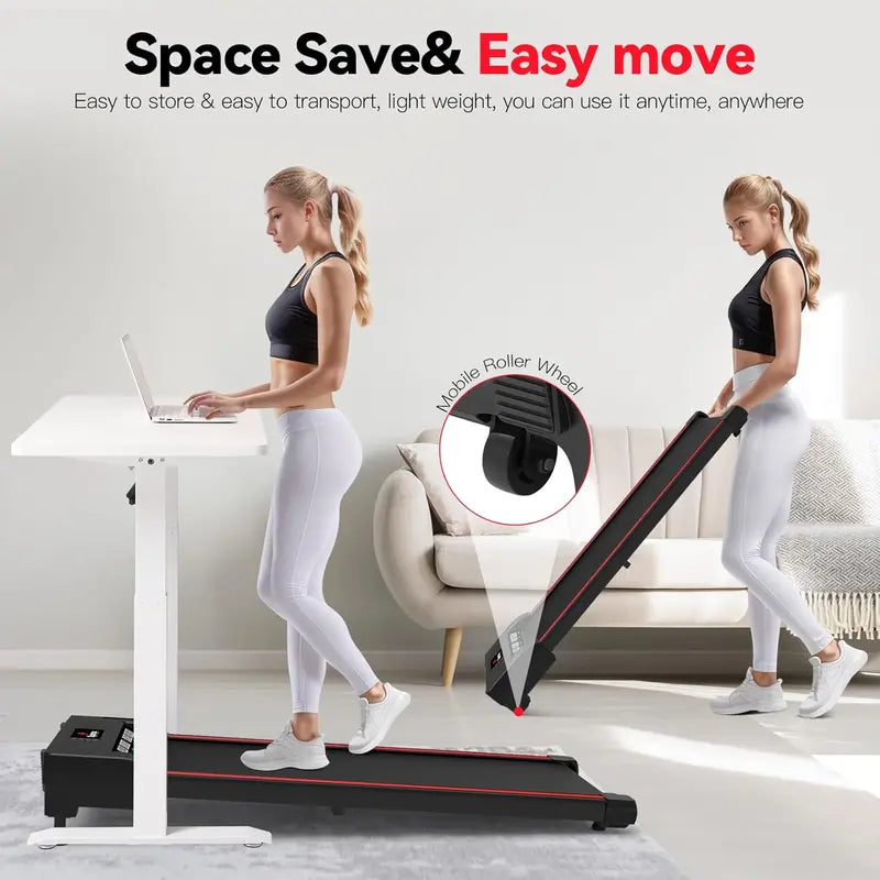 Sperax Smart Under-Desk Walking Treadmill Pad – 3-in-1 Portable Fitness Mat with APP Control, 2.5HP Motor & Remote